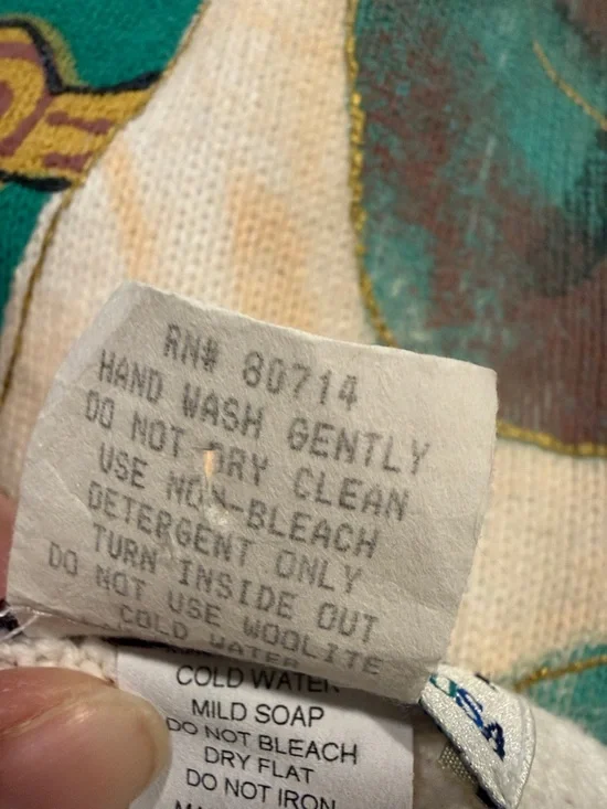 Vintage Kolorway Rare Hand Painted Wine Motif Size 1(L/XL) Artsy Unique - Picture 5 of 8